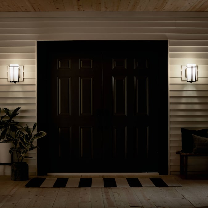 Kichler Tremillo 1-Light 11.75-in H Black Outdoor Wall Light - Image 8