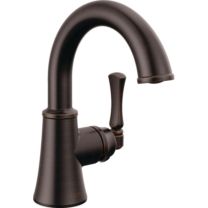 Delta Archdale Venetian Bronze Single Hole 1-Handle WaterSense Bathroom Sink Faucet with Drain and Deck Plate