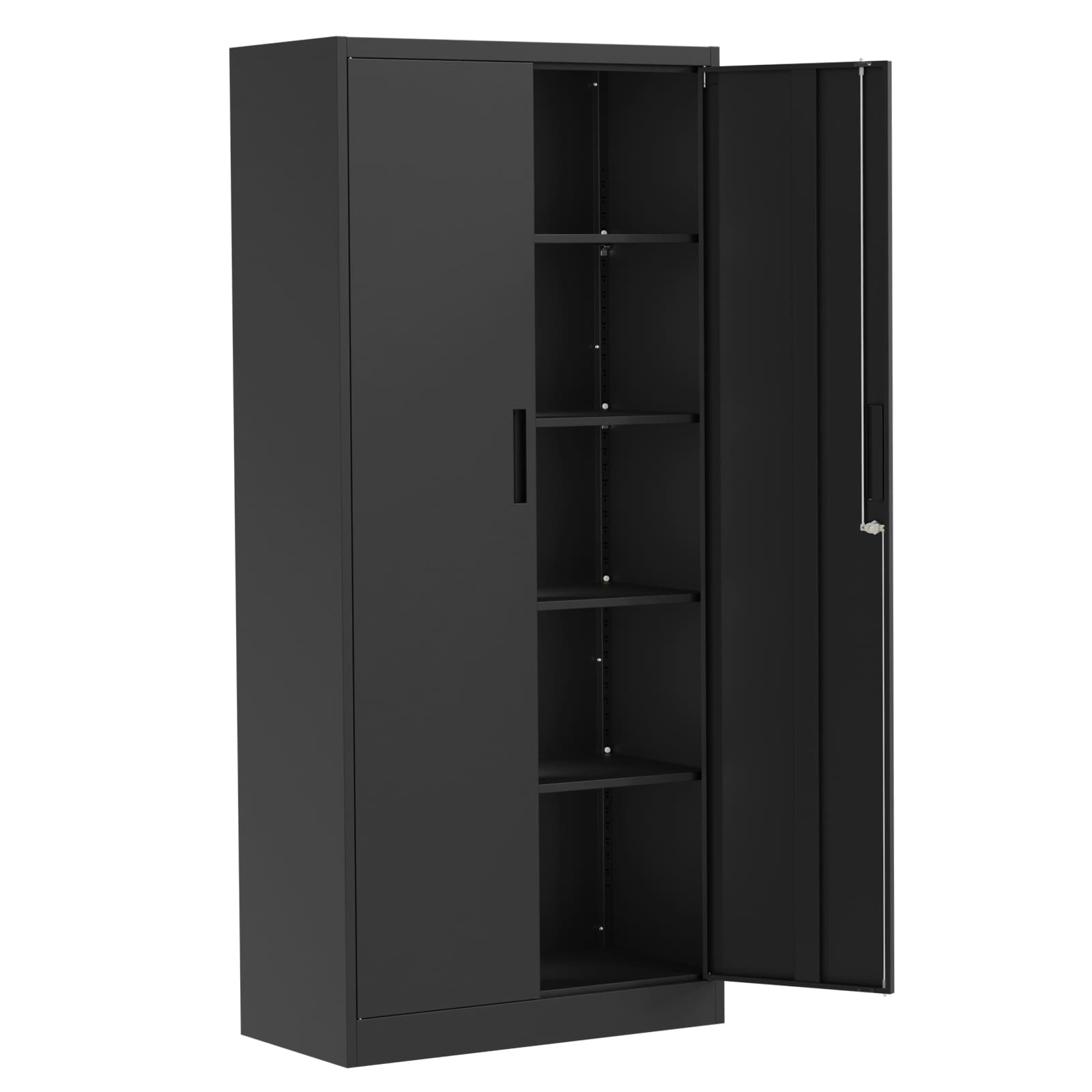 32-Inches W x 72-Inches H x 16-Inches D Freestanding Steel Garage Cabinet in Black