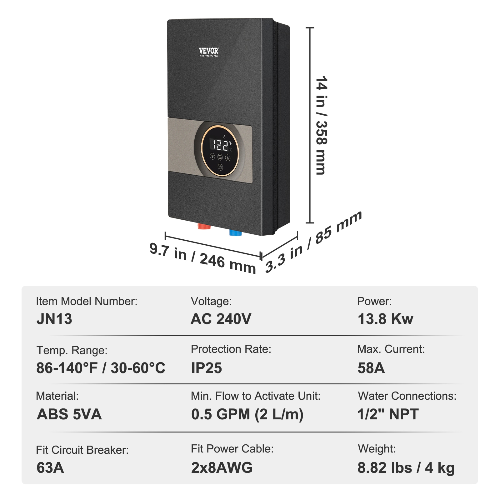 Elecrtic Hot Water Heater Tankless For - Image 8