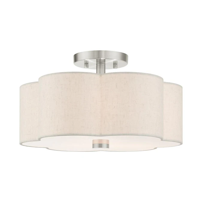 Livex Lighting Solstice 3-Light Brushed Nickel Semi mount light