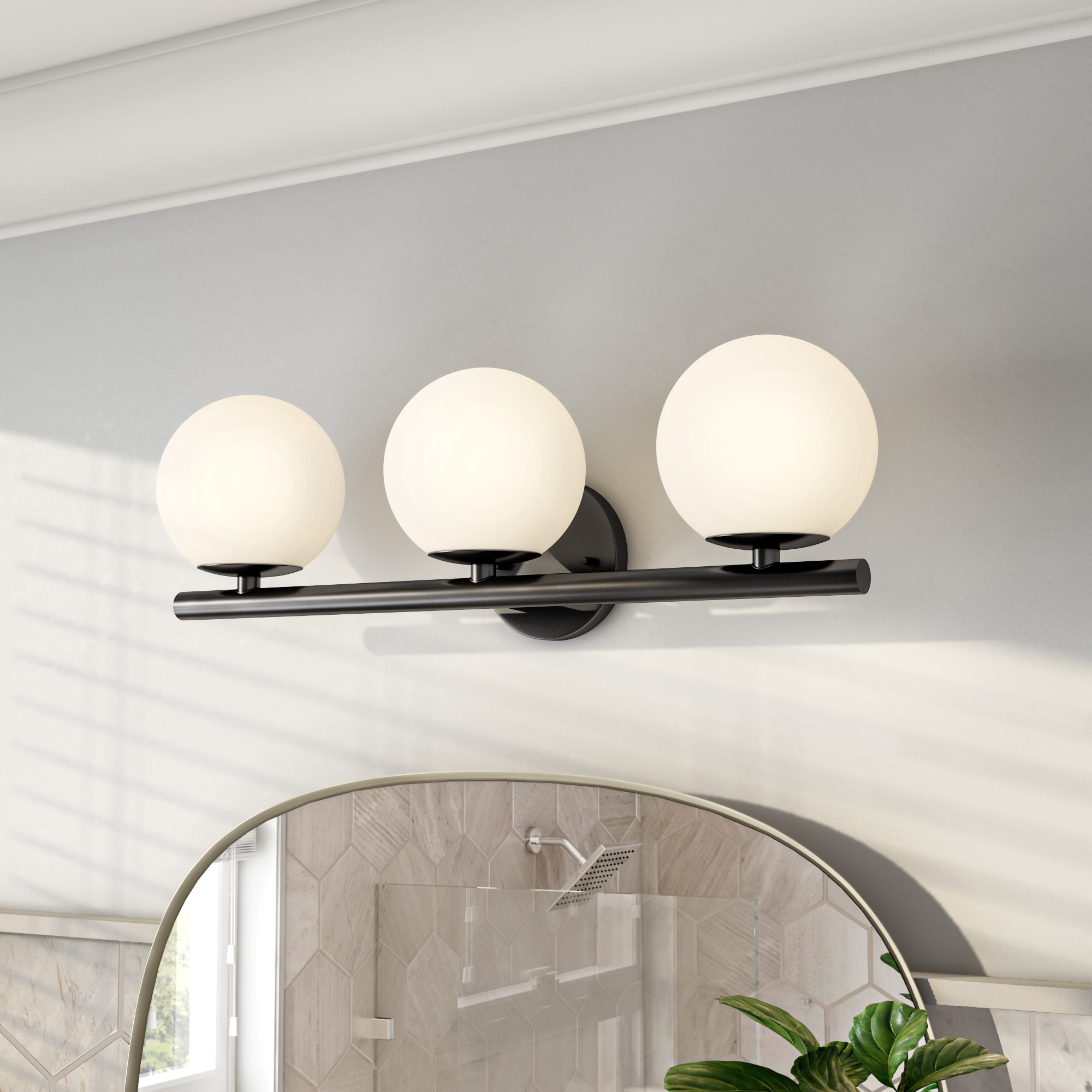 Crown Heights 25-in 3 -Light Matte Black Modern/contemporary Vanity light bar