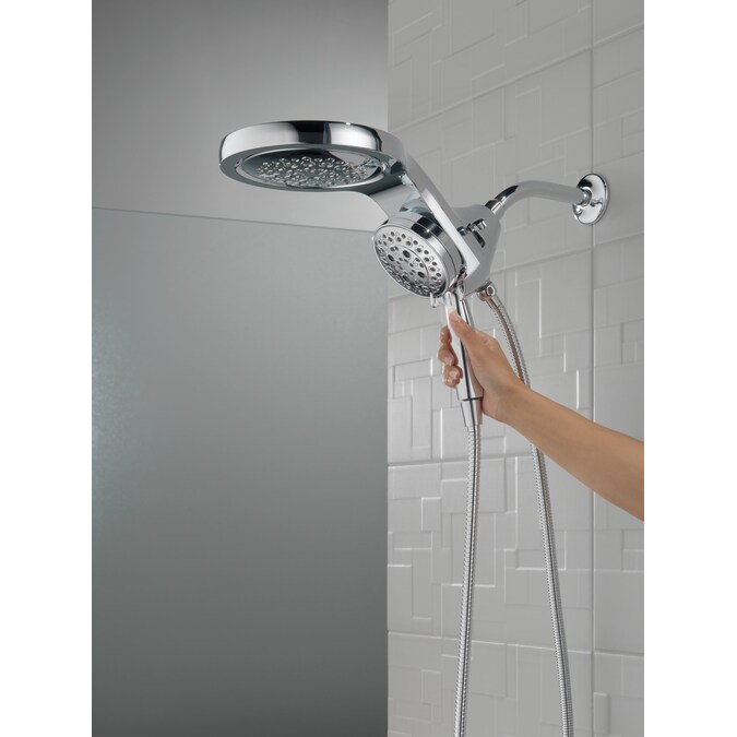Delta HydroRain H2Okinetic Lumicoat Chrome 7.875-in Round Dual/Combo Rain Shower Head 1.75-GPM (6.6-LPM) - Image 12