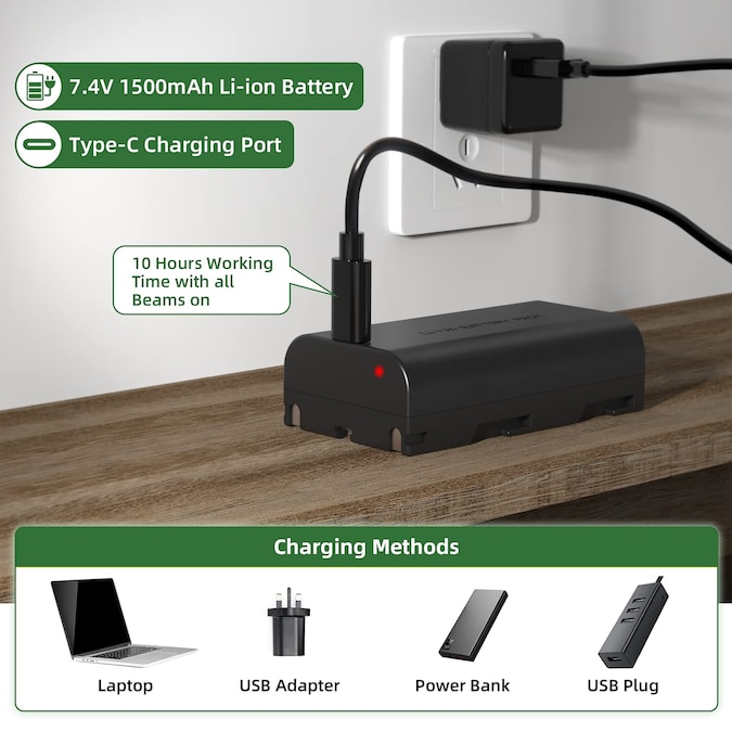 Huepar 197-ft Green Self-Leveling Cross-line/horizontal Plane Laser Level - Image 7