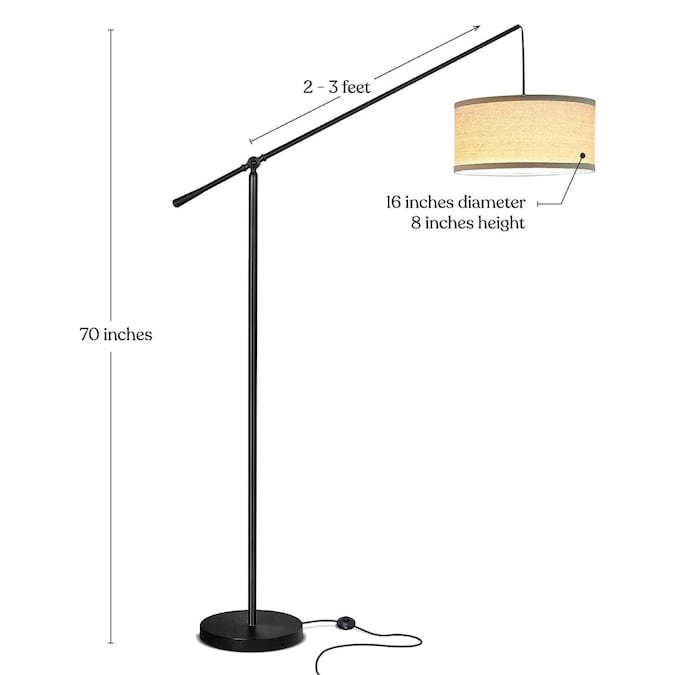 Brightech 70-in Classic Black Arc Floor Lamp - Image 9