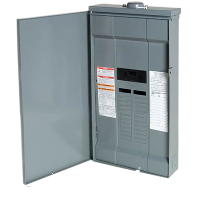 Square D QO 100-Amp 24-Spaces 24-Circuit Outdoor Convertible Main Breaker Panel Plug-on Neutral Load Center