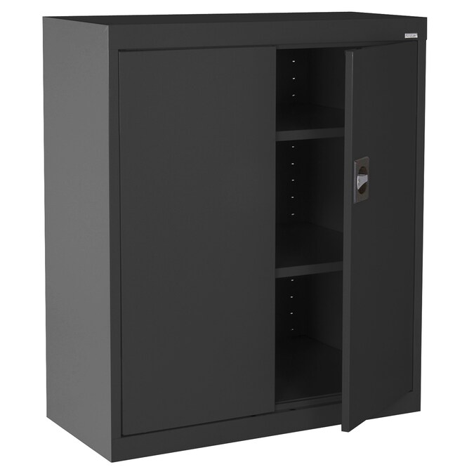 Sandusky 36-in W x 36-in H x 18-in D Freestanding Steel Garage Cabinet in Black