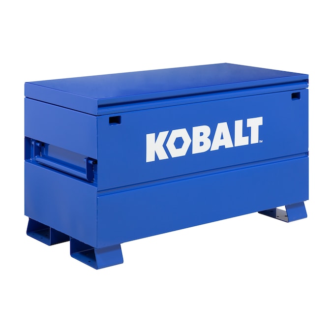Kobalt 24-in W x 48-in L x 28-in H Blue Steel Jobsite Box