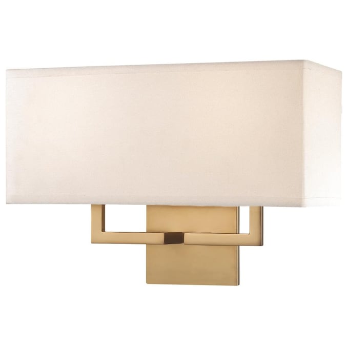 George Kovacs 16-in W 2-Light Satin Gold Modern/Contemporary Incandescent Wall Sconce