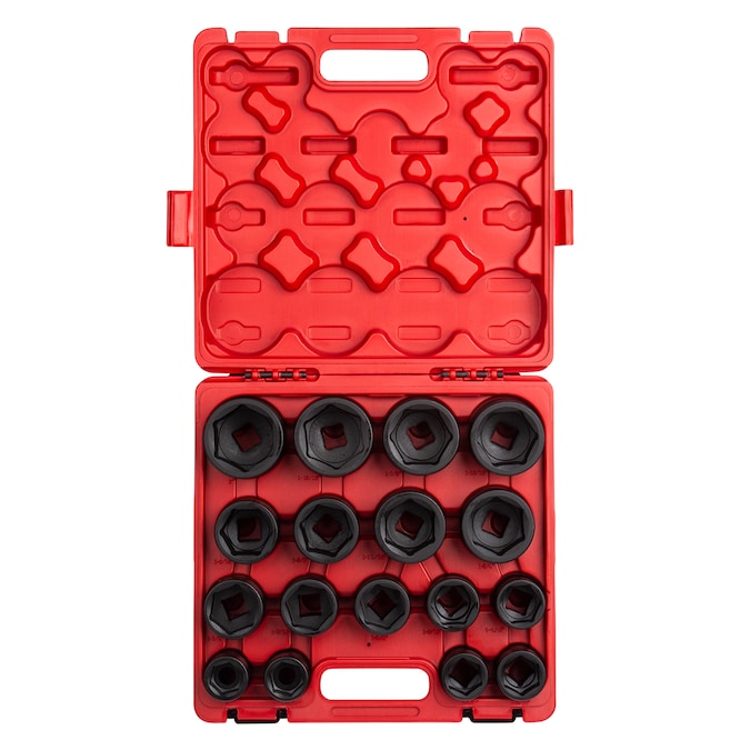 SUNEX TOOLS 17-Piece Standard (SAE) 3/4-in Drive Set 6-point Impact Socket Set