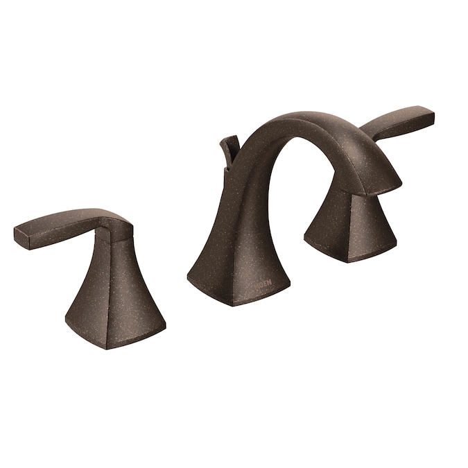 Moen Voss Oil Rubbed Bronze Widespread 2-Handle WaterSense Bathroom Sink Faucet with Drain