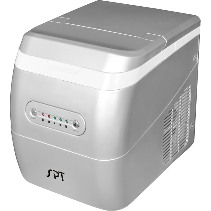 SPT 26-lb Ice Per day Countertop or Portable Bullet Ice Maker (Silver)