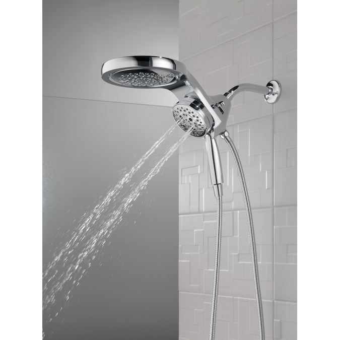 Delta HydroRain H2Okinetic Lumicoat Chrome 7.875-in Round Dual/Combo Rain Shower Head 2.5-GPM (9.5-LPM) - Image 14