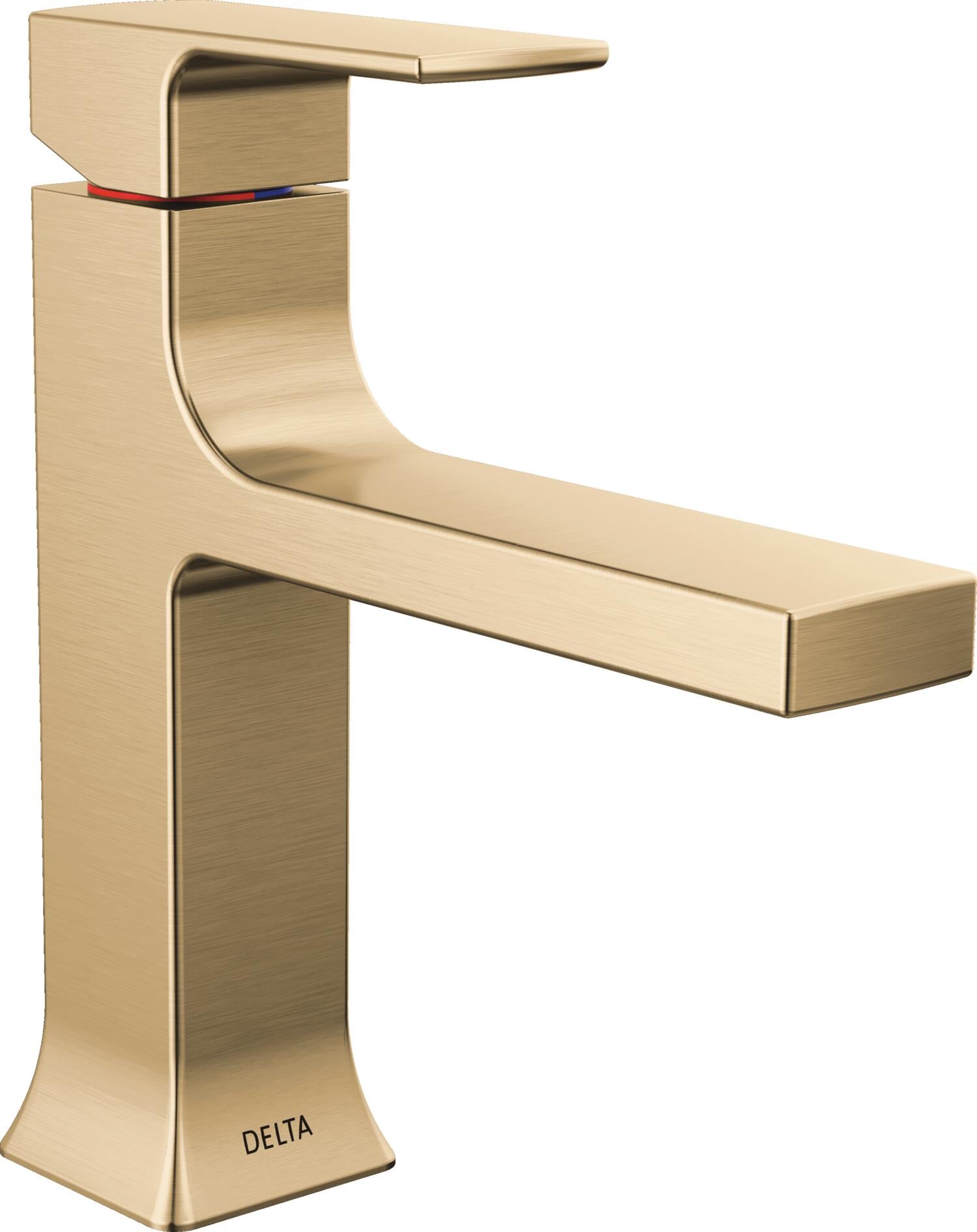 Velum Champagne Bronze Single hole 1-handle WaterSense Low-arc Residential Handle Bathroom Sink Faucet with Drain with Deck Plate
