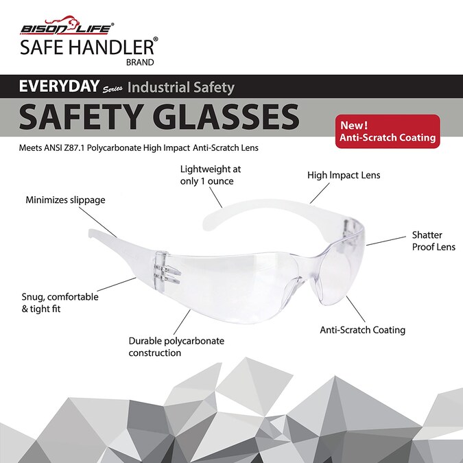 Safe Handler 144-Pack, Crystal Red Polycarbonate Safety Glasses - Image 3