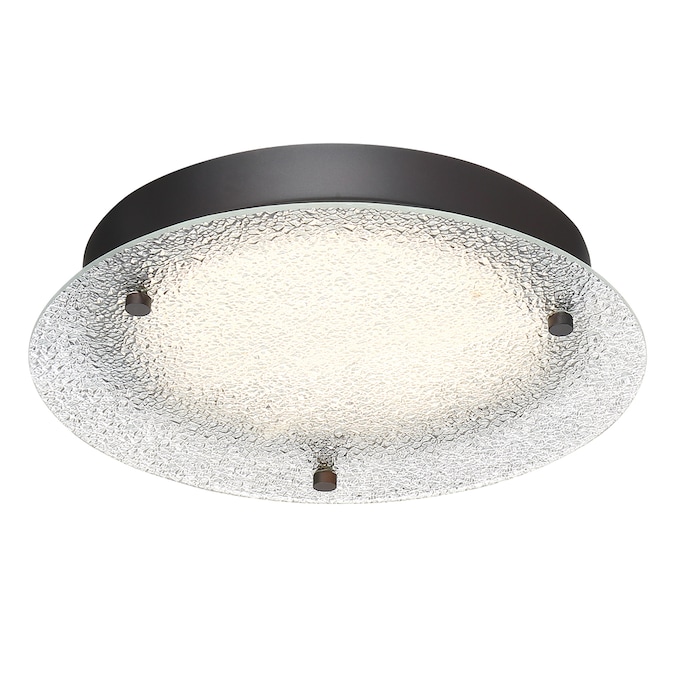Designers Fountain Edge Lit 1-Light 11.5-in Bronze LED Flush Mount Light