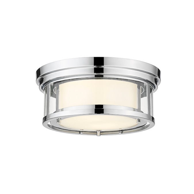 Z-Lite Willow 2-Light 12-in Polished Chrome Flush Mount Light