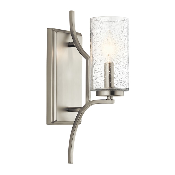 Kichler Vara 4.5-in W 1-Light Brushed Nickel Transitional Incandescent Wall Sconce
