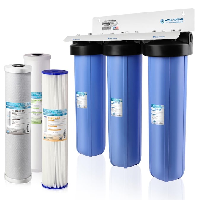 APEC Water Water Filtration System 1 Triple-stage 15-GPM Gac Hard Water Whole House Water Filtration System