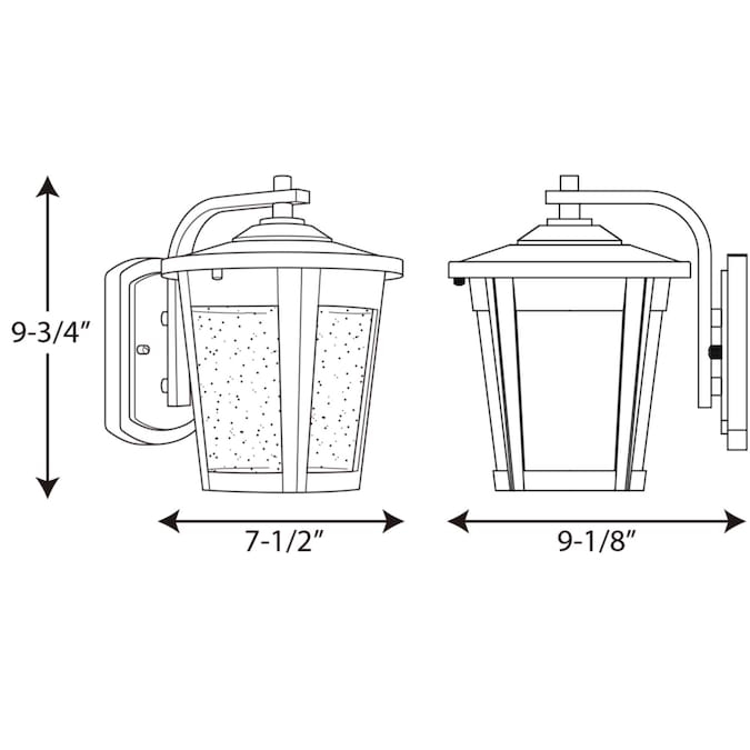 Progress Lighting East Haven LED 9.75-in H Antique Bronze Integrated LED Outdoor Wall Light - Image 2