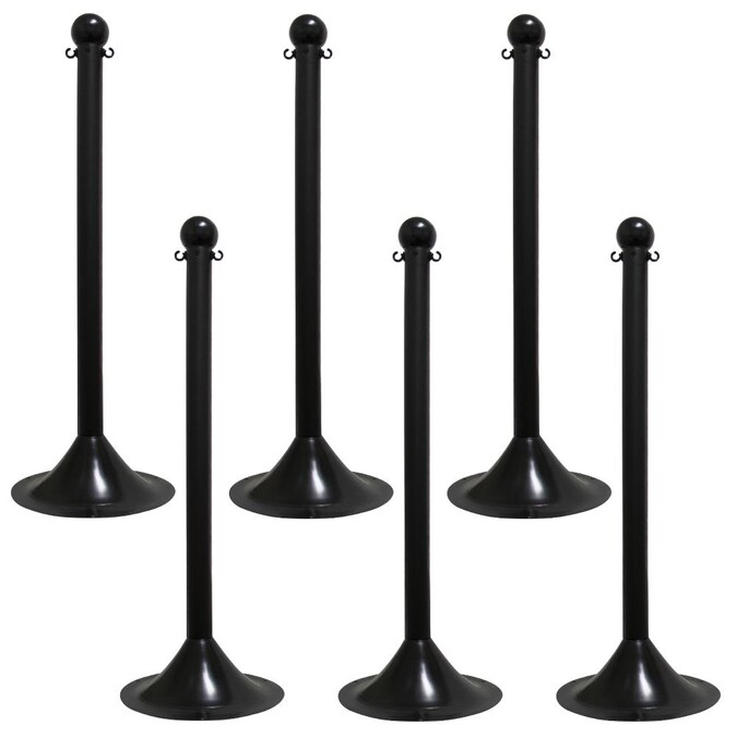 Mr. Chain Black Light Duty Stanchion (6-pack)