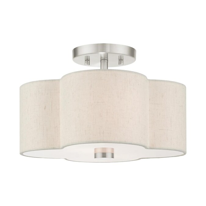 Livex Lighting Solstice 2-Light Brushed Nickel Semi mount light