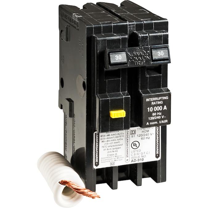 Square D Homeline 30-amp 2-Pole GFCI Circuit Breaker