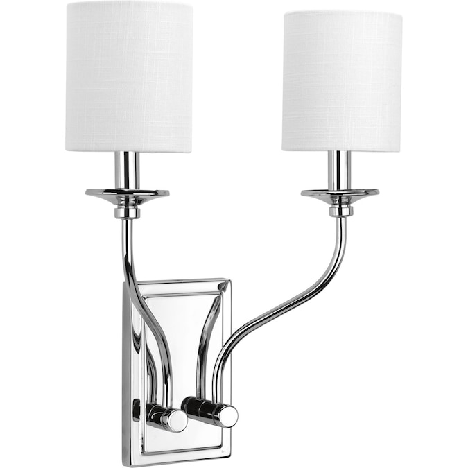 Progress Lighting Bonita 13.625-in W 2-Light Polished Chrome Transitional Led,Incandescent Wall Sconce