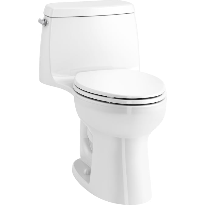 ER Santa Rosa White Elongated Chair Height 1-Piece Soft Close Toilet 12-in Rough-In 1.6-GPF