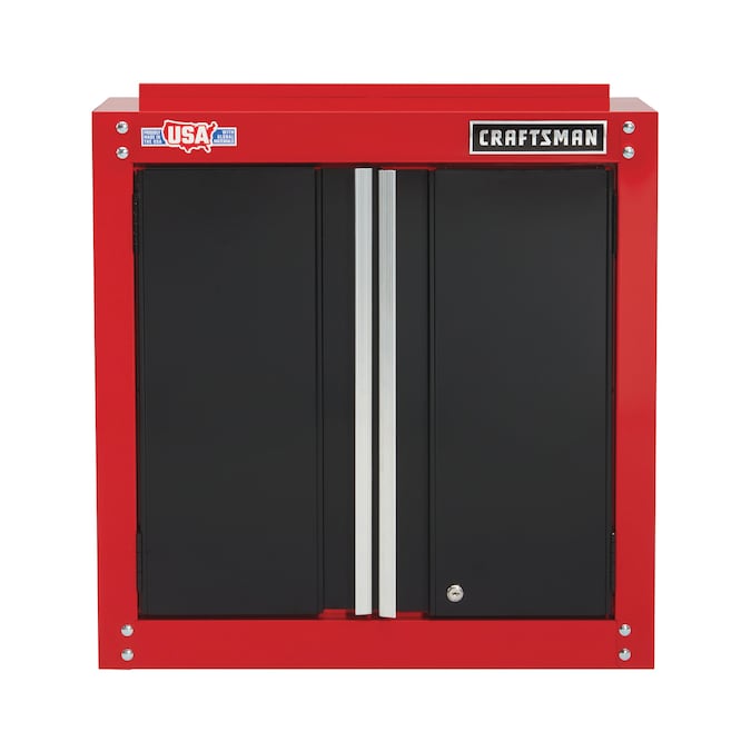 CRAFTSMAN 28-in W x 28-in H x 12-in D Wall-mounted Steel Garage Cabinet in Red