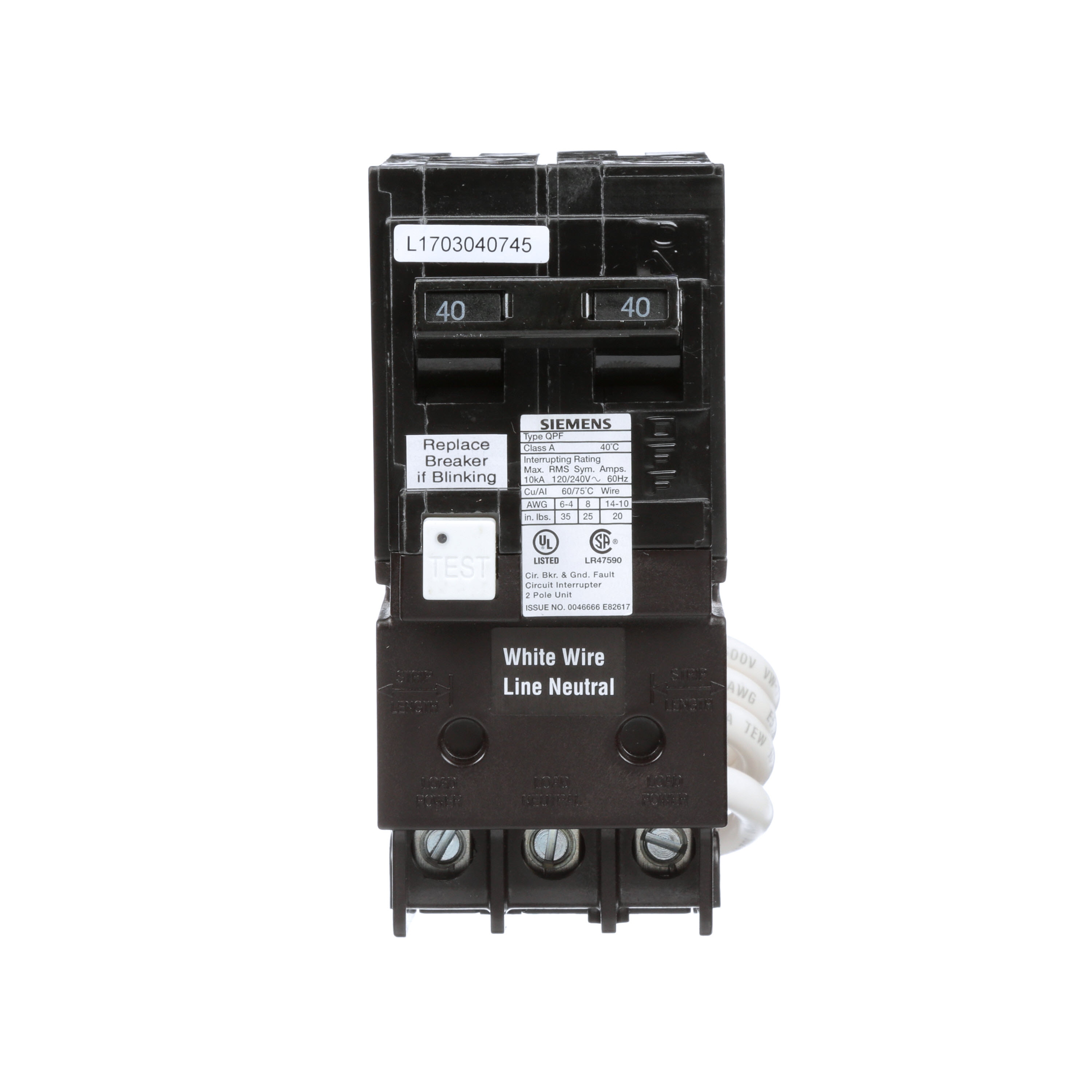 QPF 40-amp 2 -Pole GFCI Circuit Breaker - Image 2