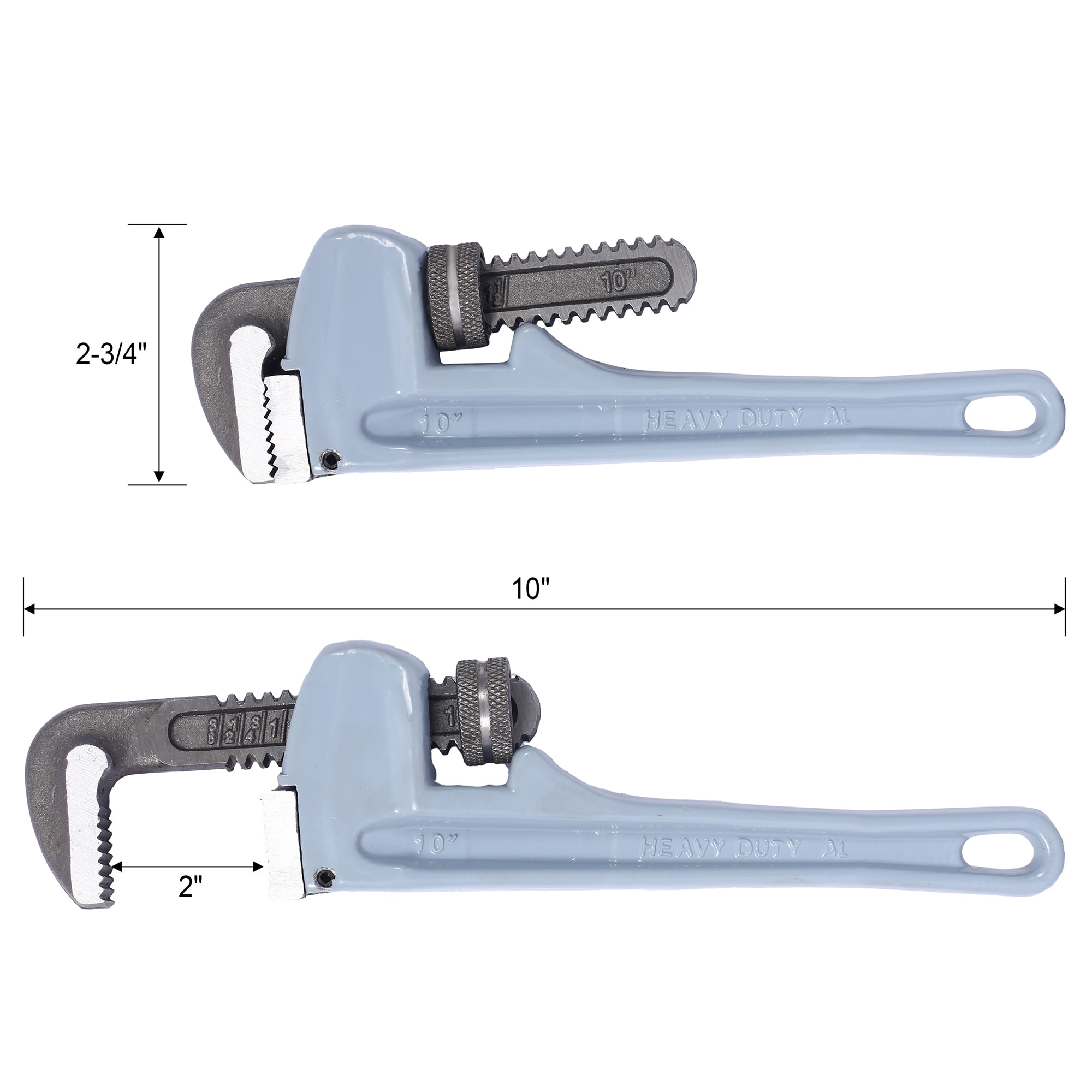 4 -Piece 14-in Aluminum Pipe Wrench Set - Image 3