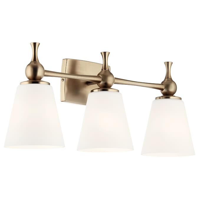 Kichler Cosabella 24-in 3-Light Gold Modern/Contemporary Vanity Light