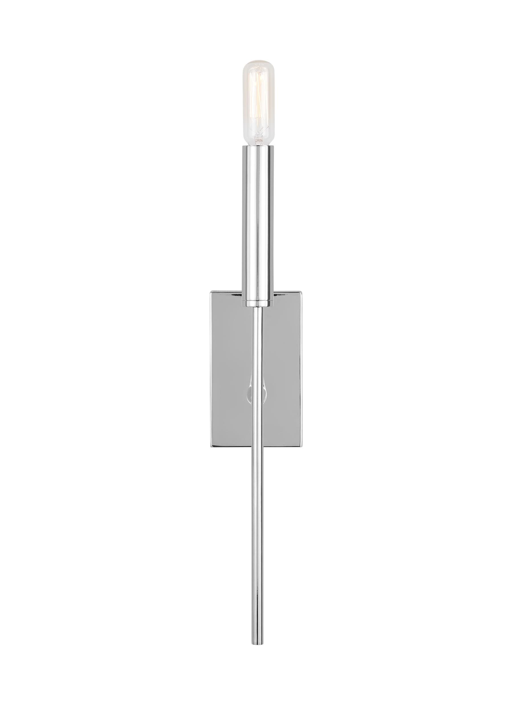 Brianna 4-in W 1 -Light Polished Nickel Glam Wall Sconce
