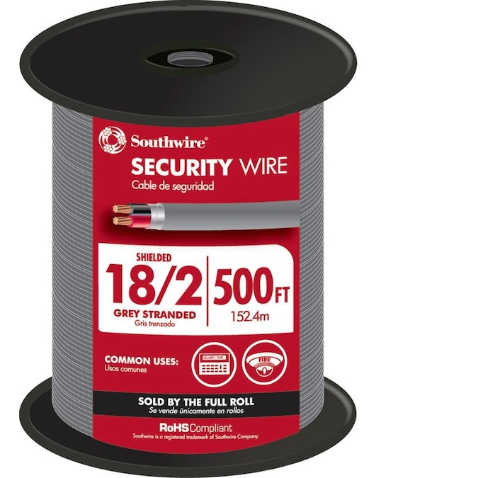 Southwire 500-ft 18/2 Stranded Grey Security Cable