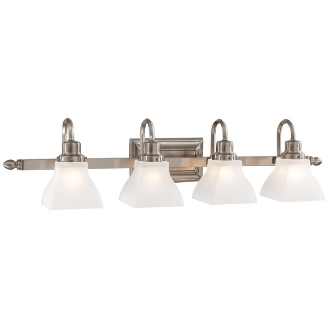 Minka Lavery Mission Ridge 33.5-in 4-Light Brushed Nickel Traditional Vanity Light Bar