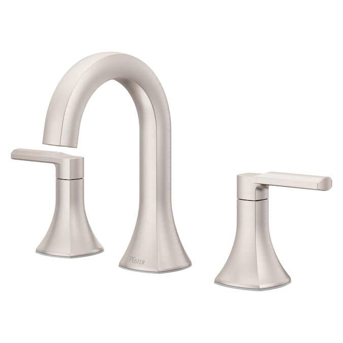 Pfister Vaneri Spot Defense Brushed Nickel Widespread 2-Handle WaterSense Bathroom Sink Faucet with Drain
