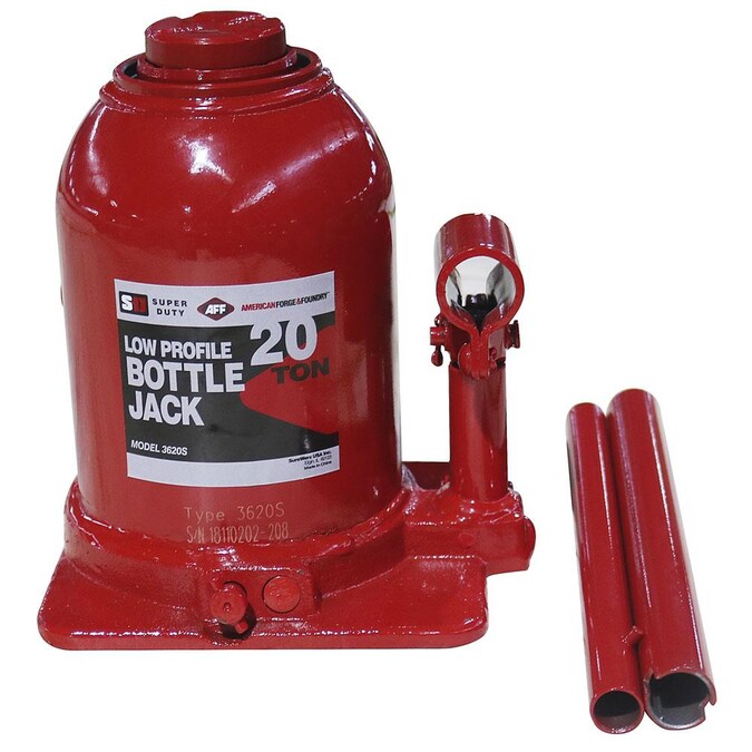 American Forge & Foundry Red 17.9-Ton Steel Manual Bottle Jack
