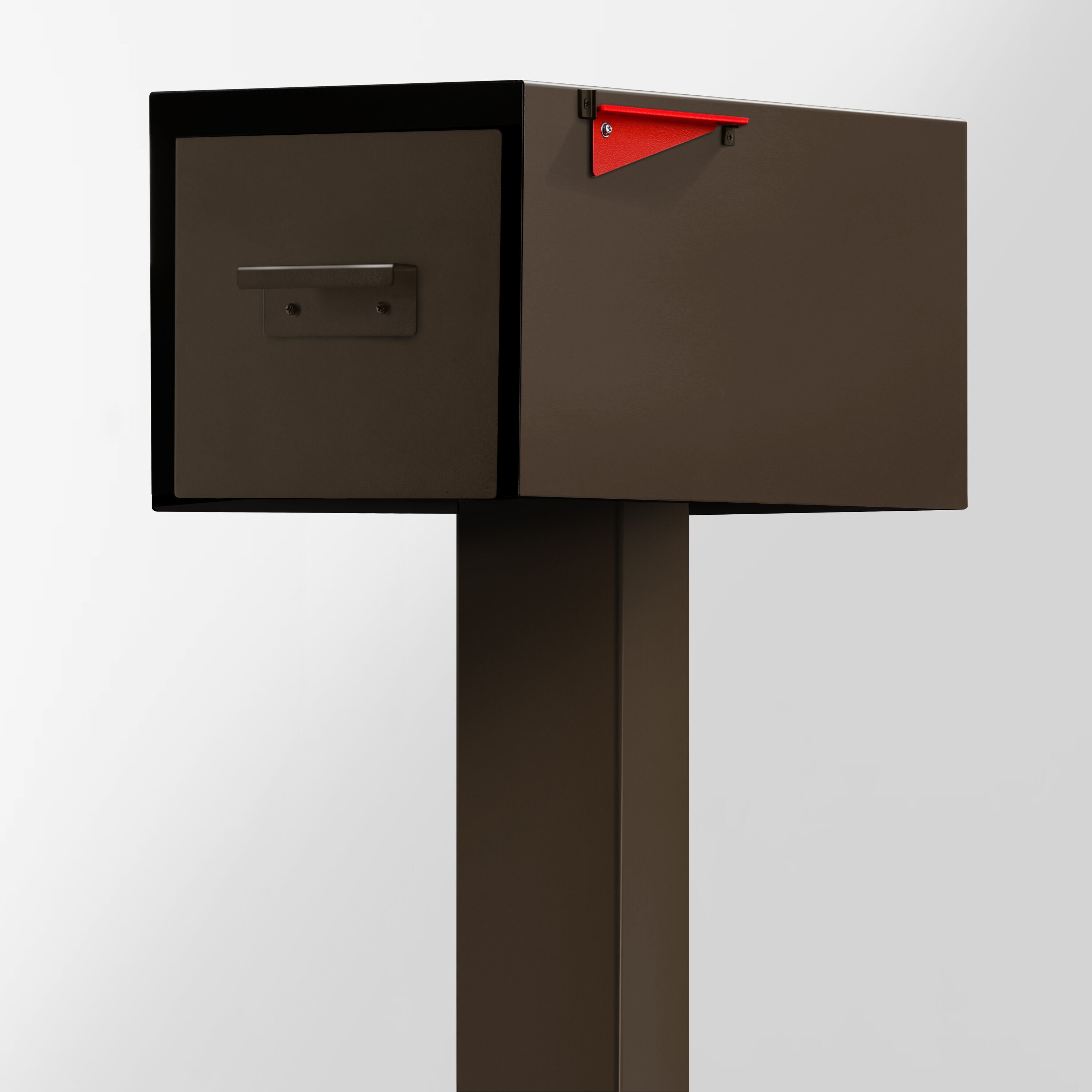 Post-Mounted Mailboxes 4 x 4 Brown Steel - Image 4