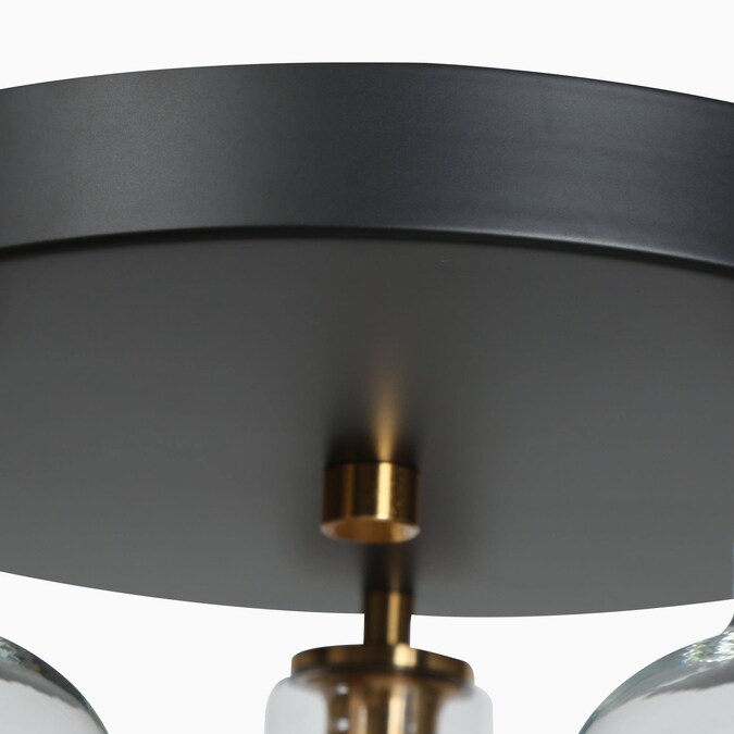 ZEVNI Yuba 3-Light Matte Black LED Semi Flush Mount Light - Image 10