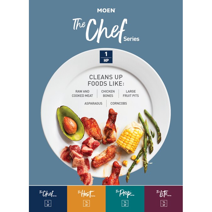 Moen Luxe Chef Continuous Feed 1-HP Septic Safe Corded Garbage Disposal with Noise Insulation - Image 4