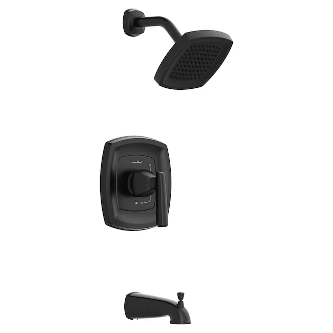 American Standard Edgemere Matte Black 1-handle Handheld Round Bathtub and Shower Faucet