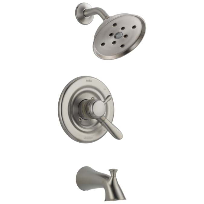 Delta Lahara Stainless 1-handle Single Function Round Bathtub and Shower Faucet