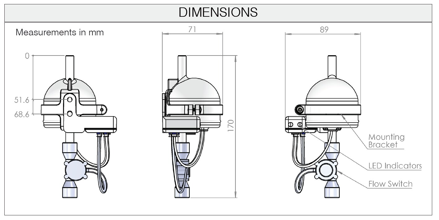 PearlAqua AutoMate UV-C LED Single-stage Microbial Filtration Under Sink Water Filtration System - Image 7