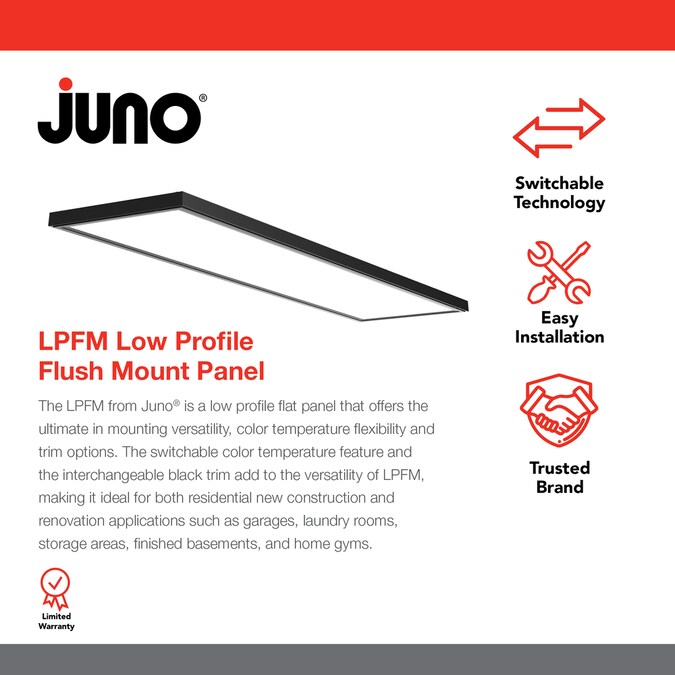 Juno 1-ft x 4-ft Soft White LED Panel Light - Image 2