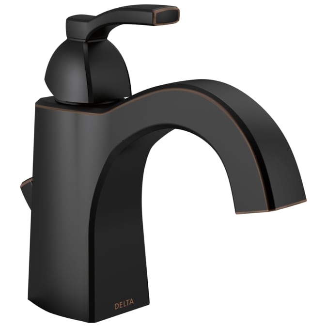 Delta Flynn Oil Rubbed Bronze Single Hole 1-Handle WaterSense Bathroom Sink Faucet with Drain and Deck Plate