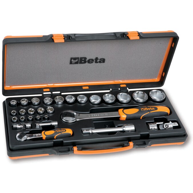 Beta 1/4-in Drive Metric Intermediate Socket Set (28-Pieces)