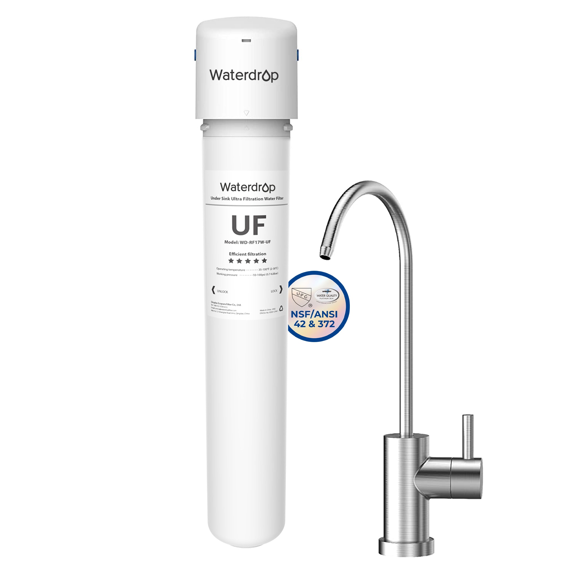 Ultra Filtration Systems Single-stage Activated Carbon Under Sink Water Filtration System with Ss304 Faucet