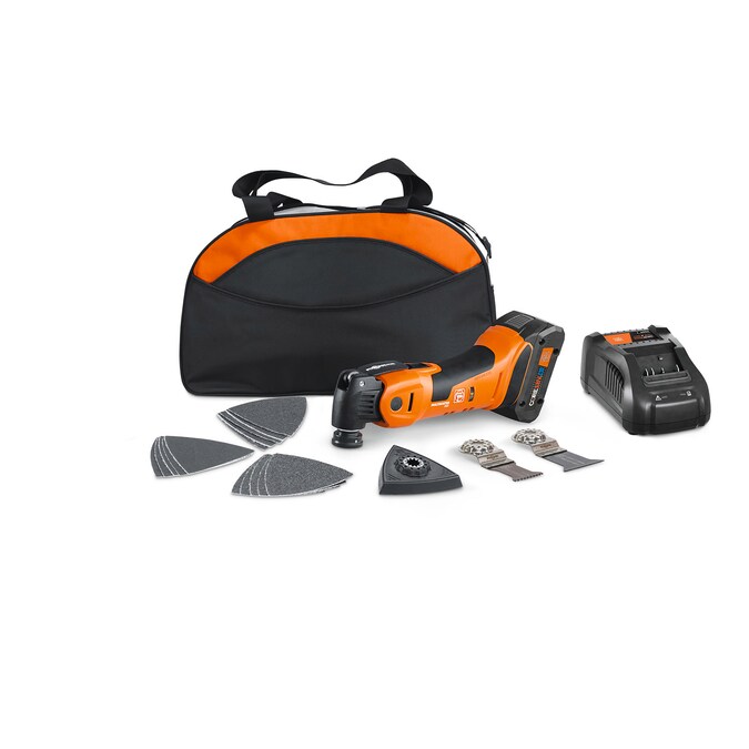 FEIN MULTIMASTER AMM700 Plus 18-volt Cordless Brushless 5.5-Amp Variable 12-Piece Oscillating Multi-Tool Kit with Soft Case (1-Battery Included)