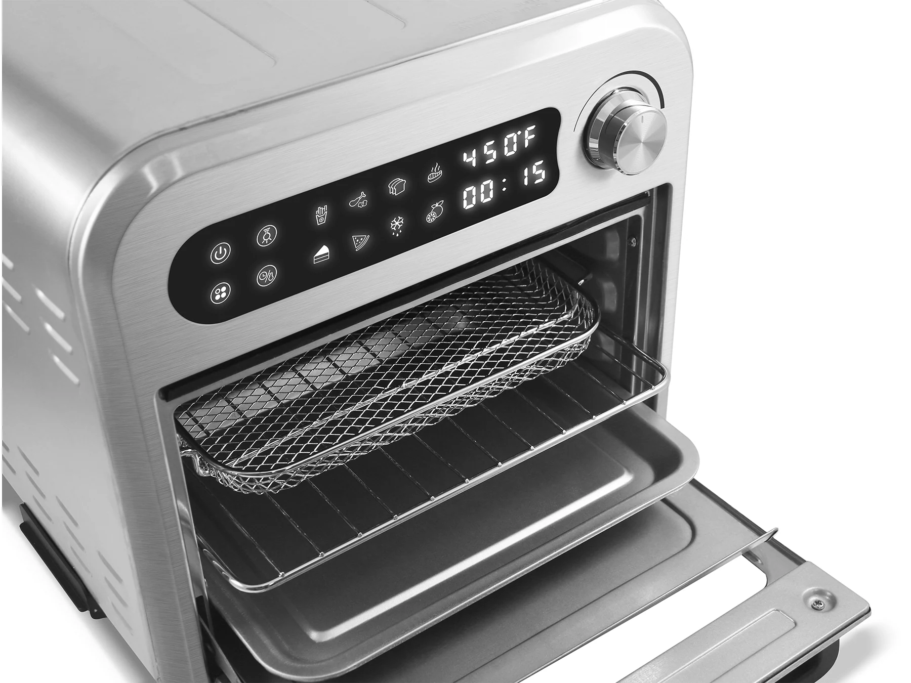 5.3-Quarts Silver Touch control Air Fryer - Image 3